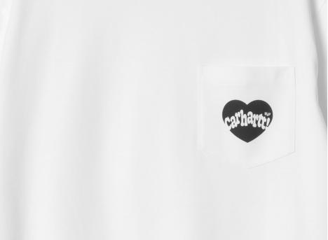 Carhartt Amour Pocket Tshirt White / Black I033675