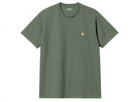 Carhartt Chase Tshirt Duck Green / Gold I026391