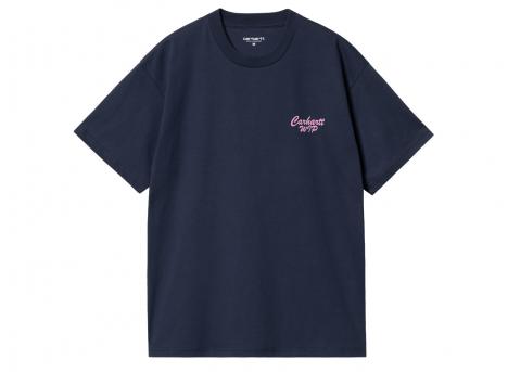Carhartt Friendship Tshirt Air Force Blue / Light Pink I033641