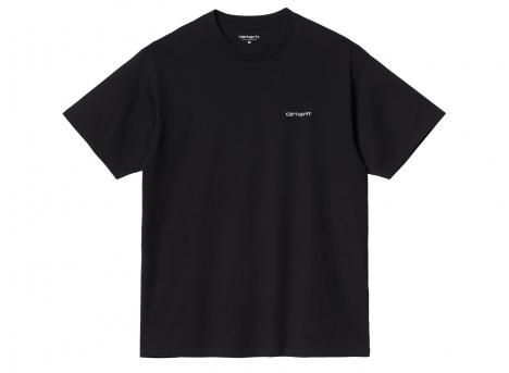 Carhartt Script Embroidery Tshirt Black / White I030435