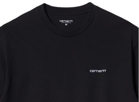 Carhartt Script Embroidery Tshirt Black / White I030435