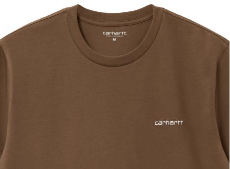Carhartt Script Embroidery Tshirt Lumber / White I030435