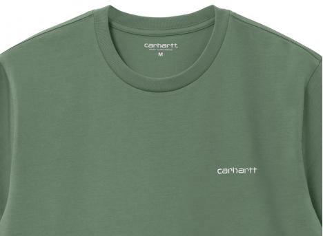 Carhartt Script Embroidery Tshirt Park / White I030435