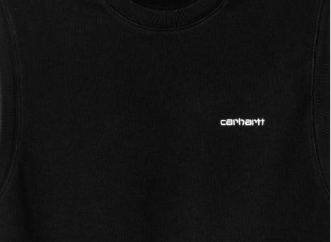 Carhartt Script Vest Sweat Black / White I033084