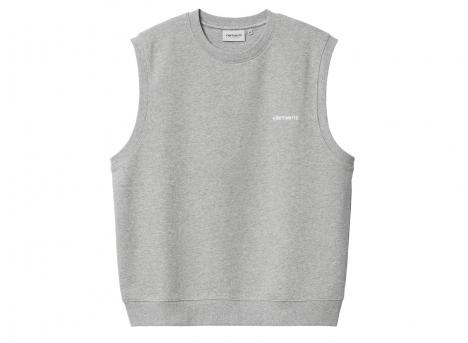 Carhartt Script Vest Sweat Grey Heather / White I033084