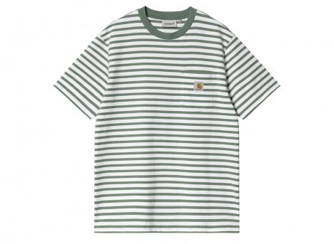 Carhartt Seidler Pocket Stripe Tshirt Park / White I032311