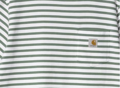 Carhartt Seidler Pocket Stripe Tshirt Park / White I032311