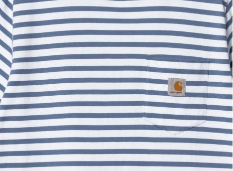 Carhartt Seidler Pocket Stripe Tshirt Sorrent / White I032311