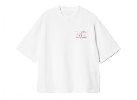 Carhartt W Kainosho Tshirt White / Charm Pink I033681