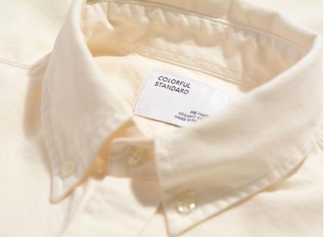 Colorful Standard Organic Button Down Shirt Ivory White