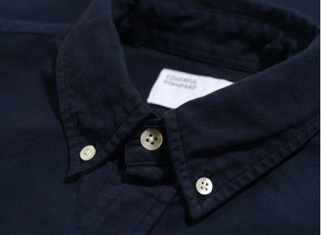 Colorful Standard Organic Button Down Shirt Navy Blue