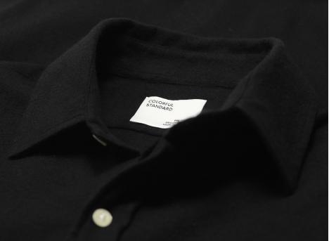 Colorful Standard Organic Flannel Shirt Deep Black