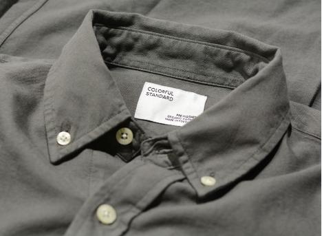 Colorful Standard Organic Button Down Shirt Storm Grey