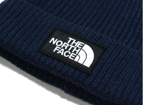 The North Face Logo Box Cuff Beanie Summit Navy