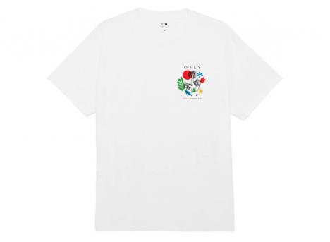 Obey Flowers Papers Scissors Tshirt White