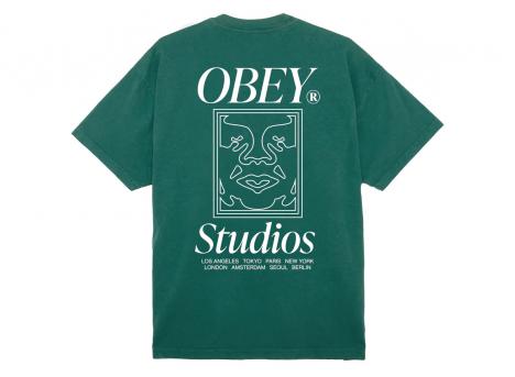 Obey Studios Icon Tshirt Adventure Green
