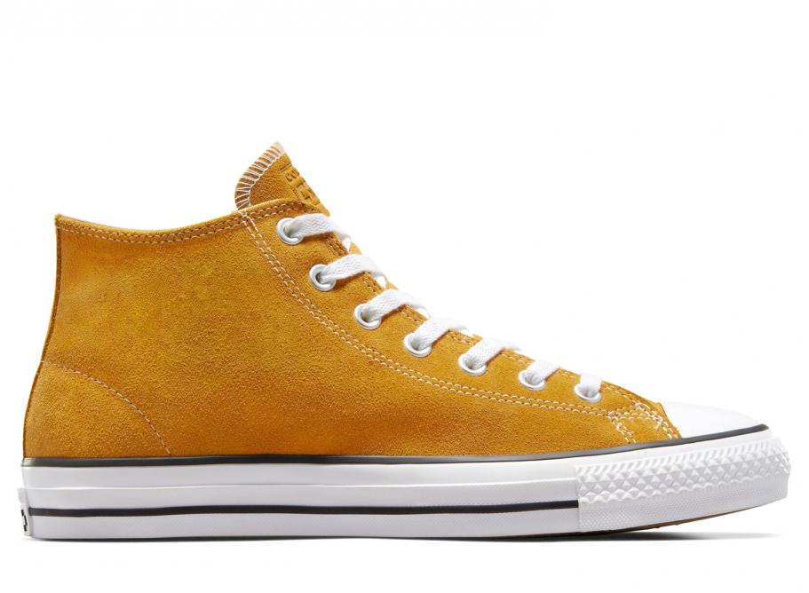 Gold suede converse store