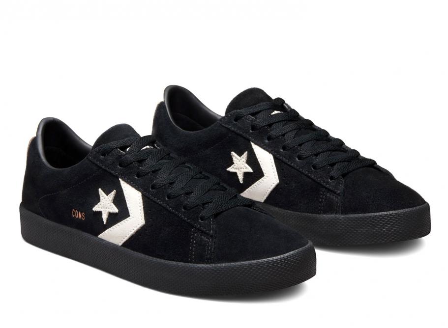 Converse Pro Leather OX Black Egret A01255C Novoid Plus