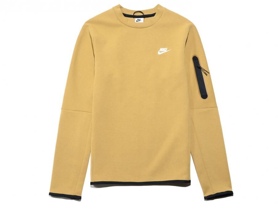 Nike Tech Fleece PO Crew Elementary Gold CU4505-722 / Novoid Plus