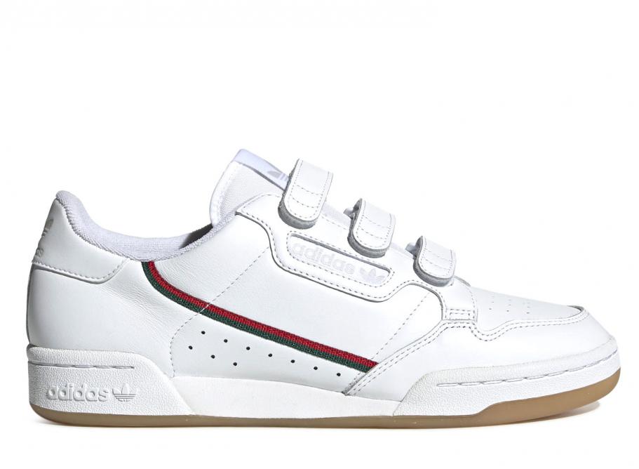 adidas continental 80 velcro cloud white