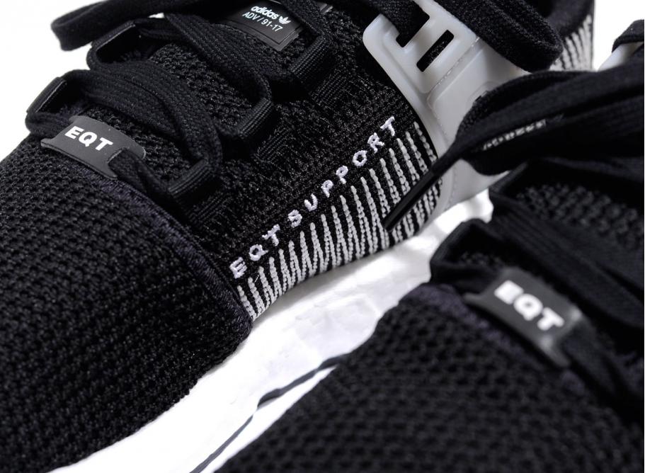 Adidas originals eqt support 93/17 trainers in black by9509 store