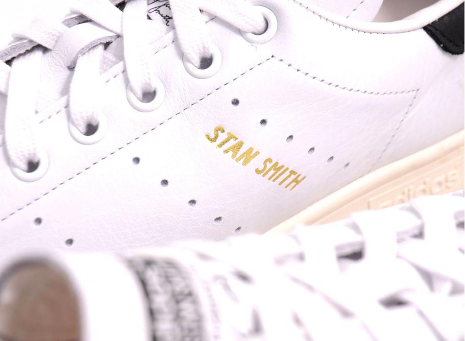 stan smith white black gold