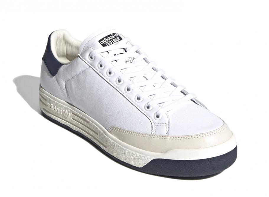 Adidas rod laver white blue deals
