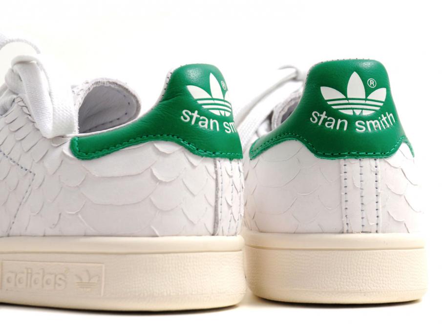 Adidas Stan Smith Crystal White / Green S76665 / Soldes / Novoid Plus