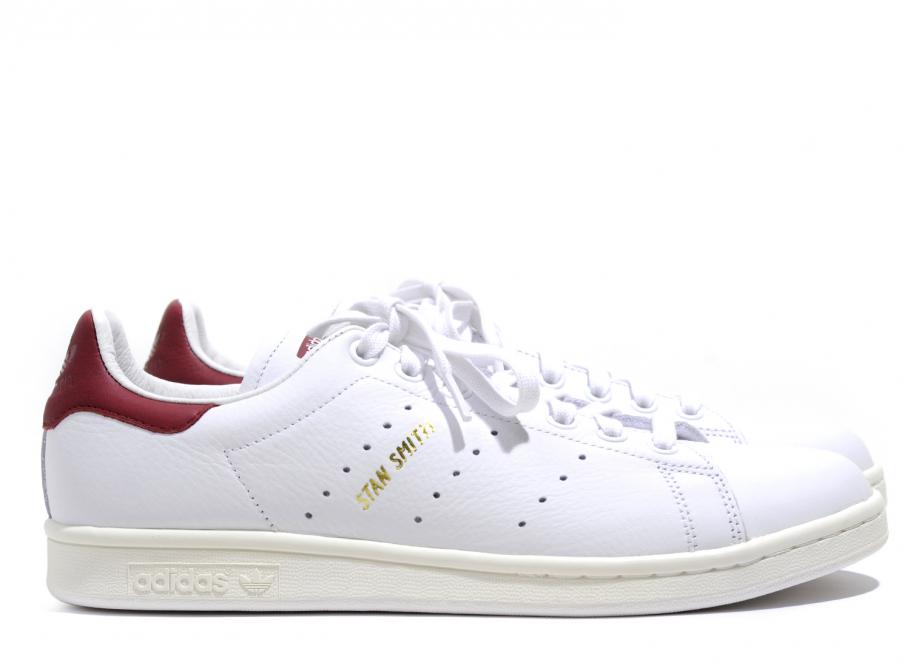 stan smith burgundy white