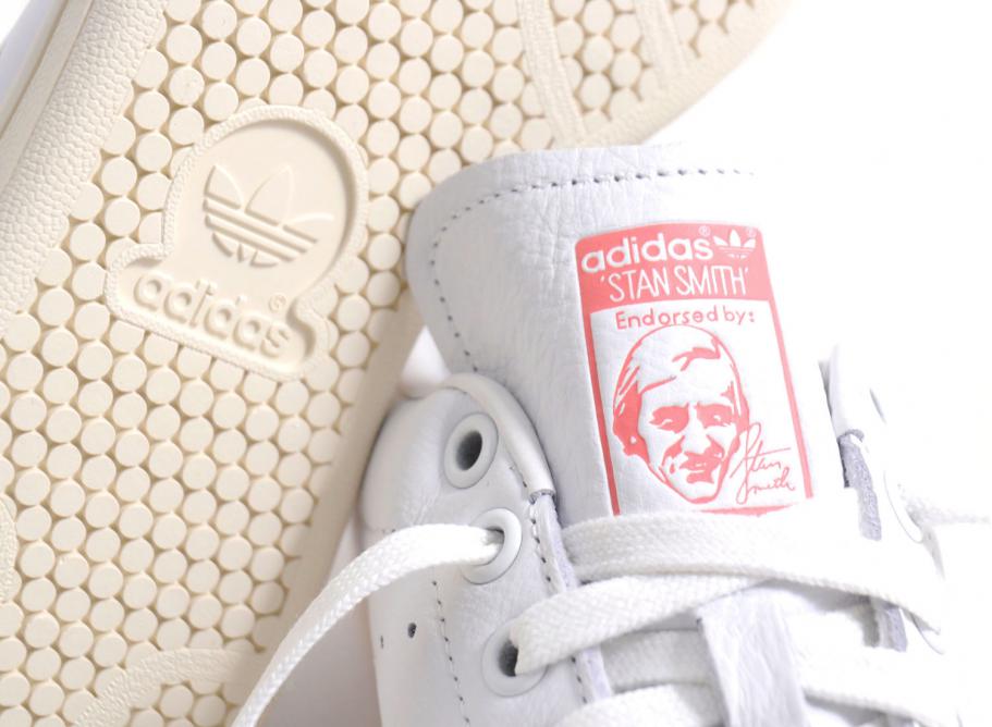 stan smith white ray pink