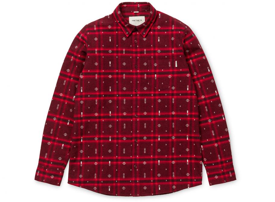 Carhartt Carlos Origin Shirt Carlos Check Chianti I021551 Novoid