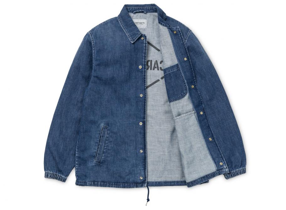 Carhartt Denim Coach Jacket Blue True Stone I022958 Novoid Plus