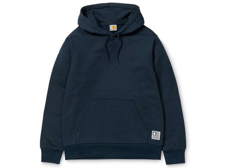 Carhartt Hooded State Flag Sweatshirt Navy I019968 Novoid Plus