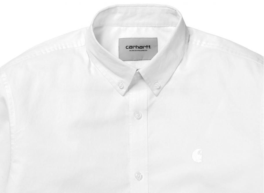 carhartt wip lancaster logo shirt white 79 00 livraison offerte à
