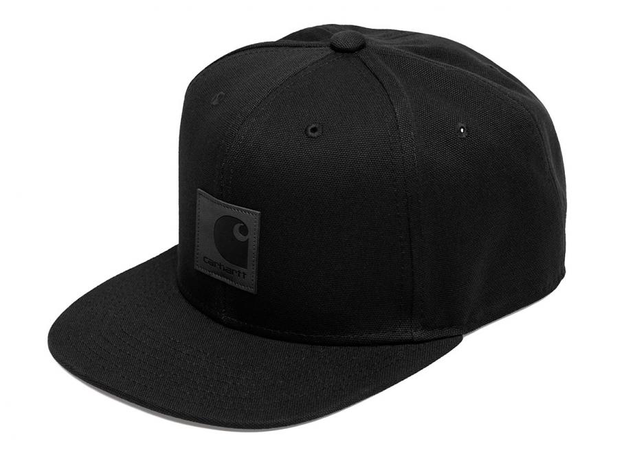 Carhartt wip-logotipo cap Black snap Back gorra