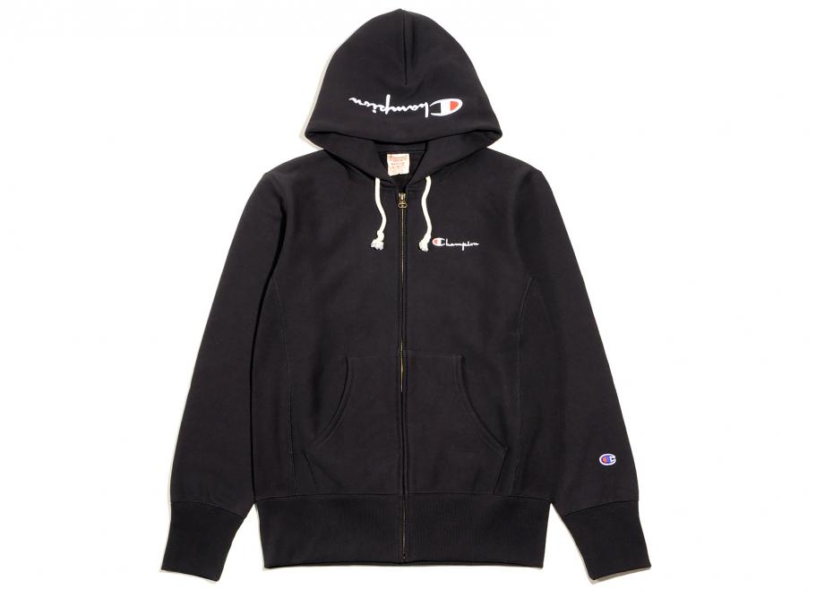 black champion zip hoodie