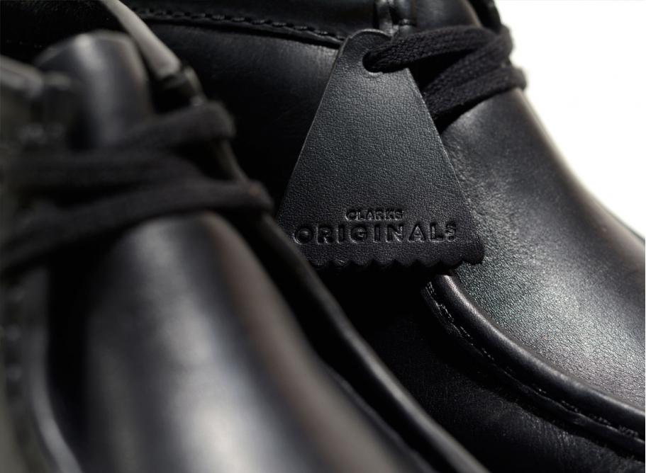 black leather clarks wallabees