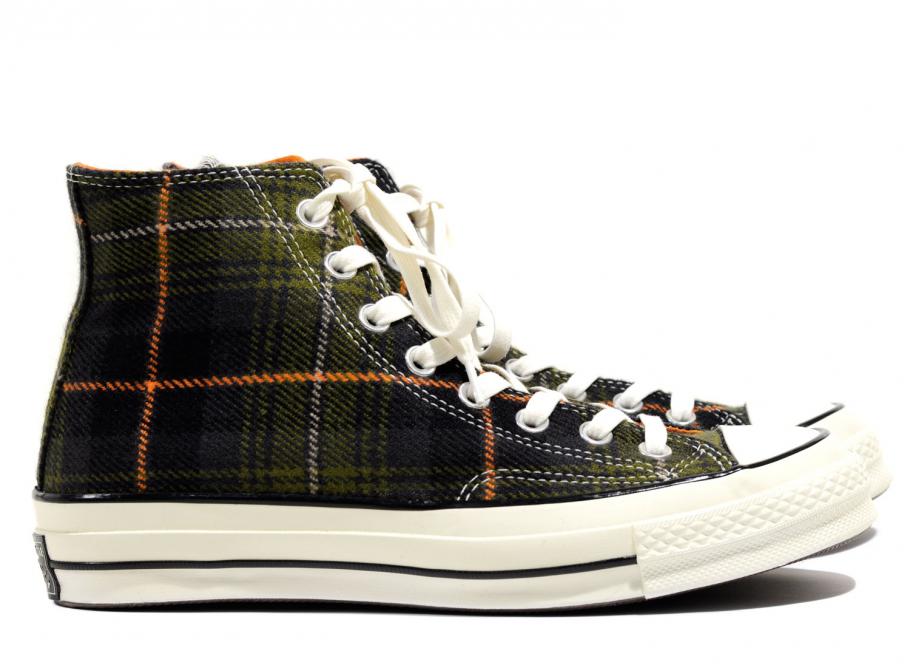 Converse CT 70 Hi Plaid Medium Olive 162404C / Soldes / Novoid Plus