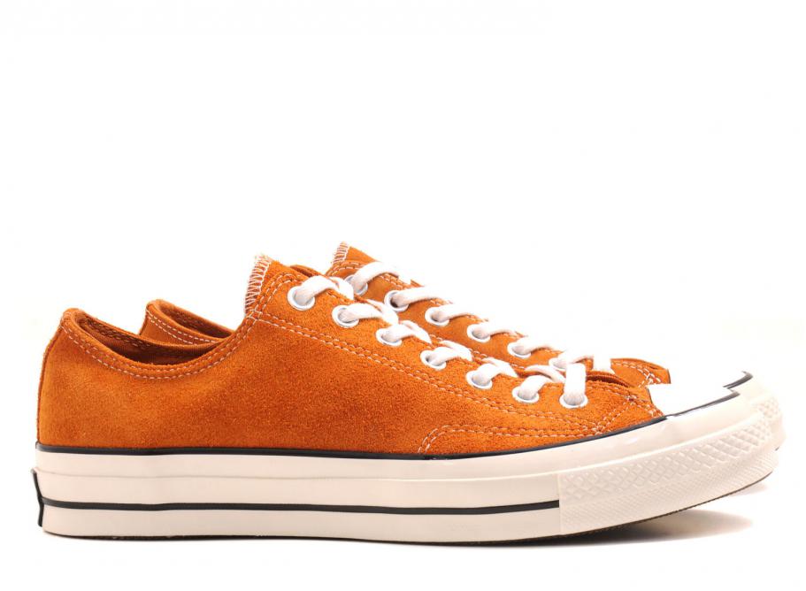 orange leather converse