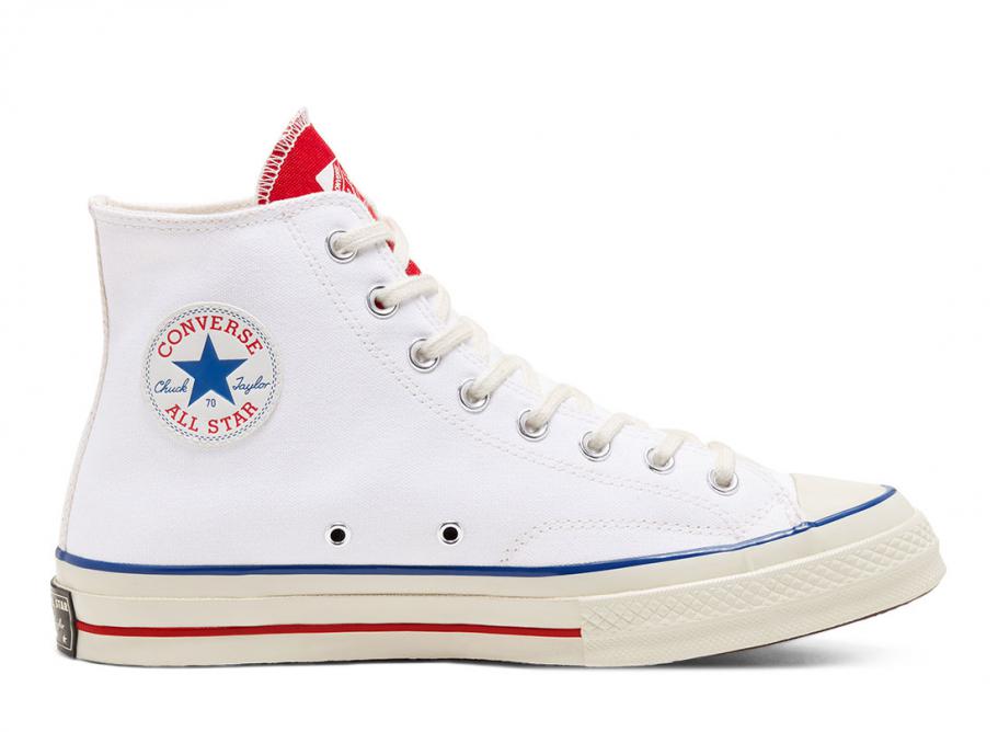 Converse Varsity Remix Chuck 70 Hi White Red 166826C Novoid Plus