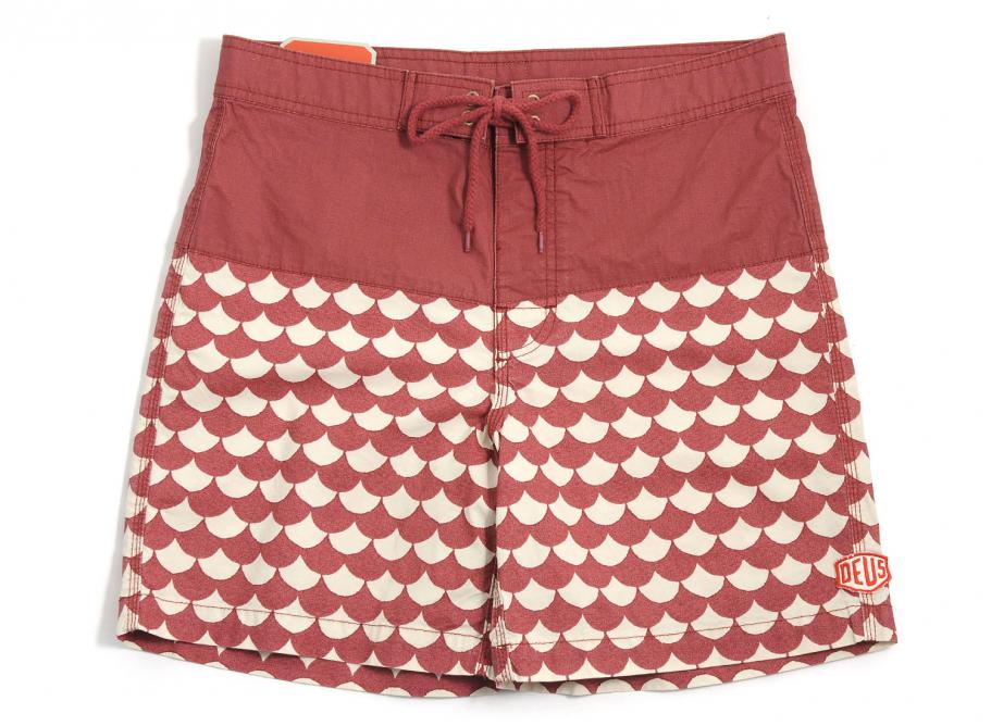 Deus Ex Machina Tugu Scales Board Short Washed Red / Novoid Plus