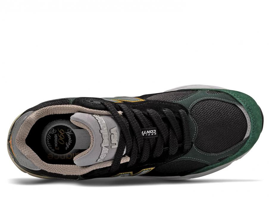 New balance 990 black green deals