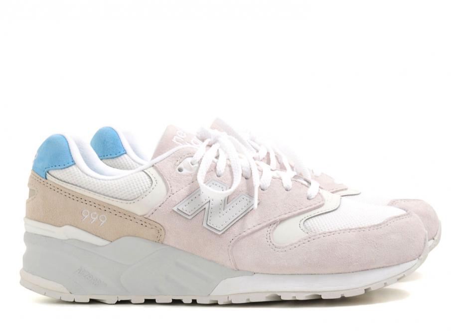 new balance 999 white blue pink