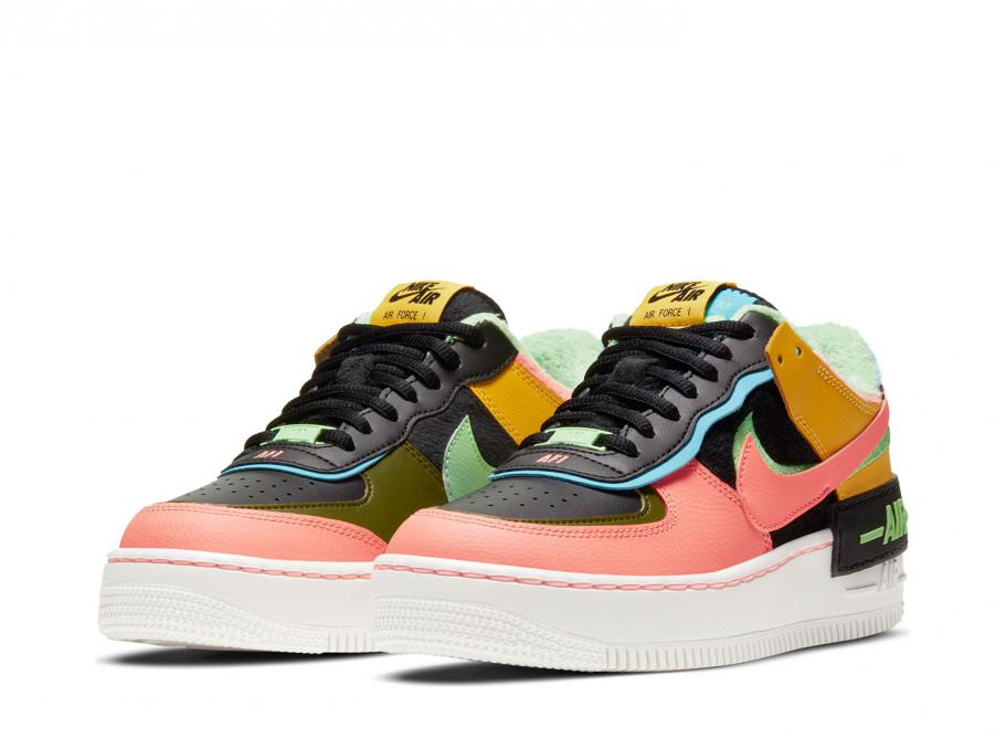 Nike W Air Force 1 Shadow Solar Flare Atomic Pink CT1985 700 Novoid Plus