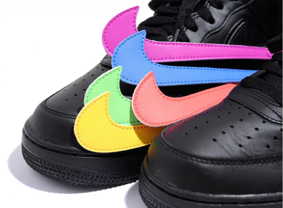 Udpakning venskab spiselige Nike Air Force 1 Swoosh Pack Black AH8462-002 / Novoid Plus