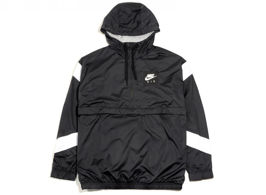 nike air jacket black and white