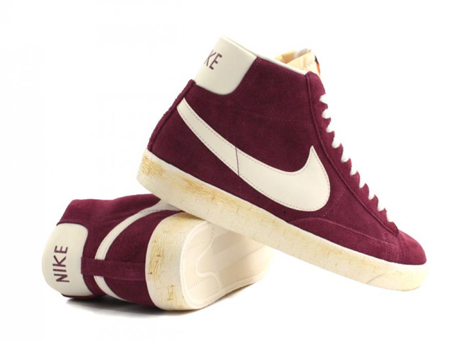 nike blazer hi suede vintage red