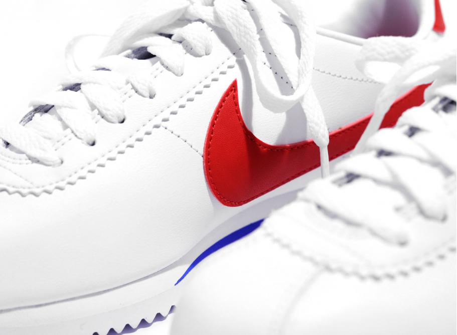 Nike classic cortez leather (white top / varsity red - varsity royal)