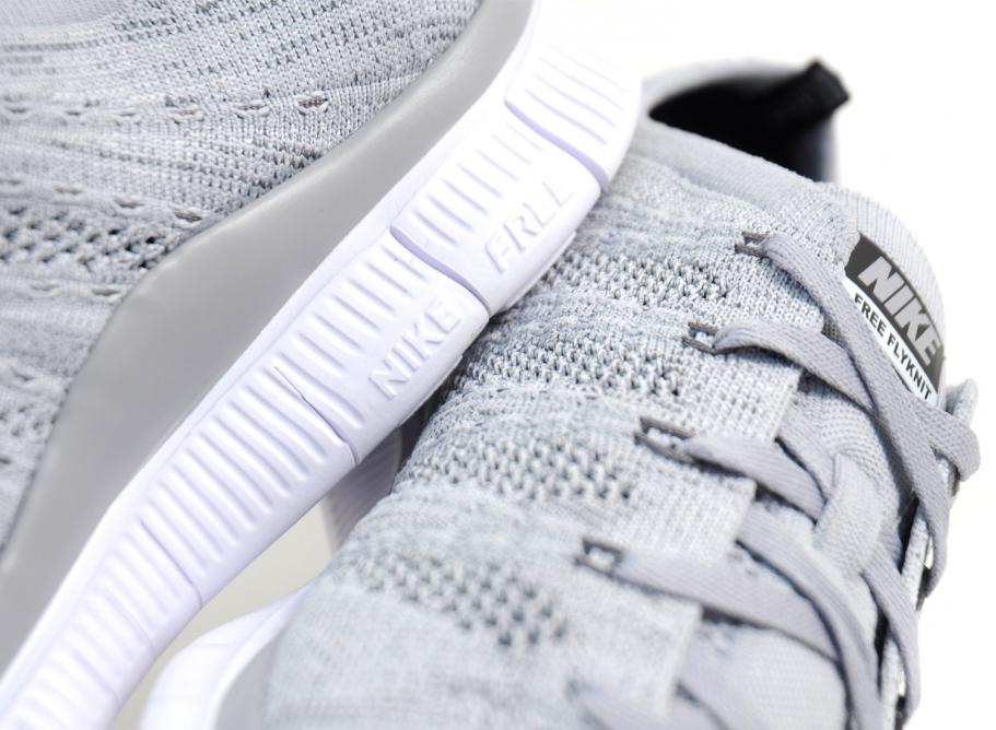 nike free flyknit nsw silver
