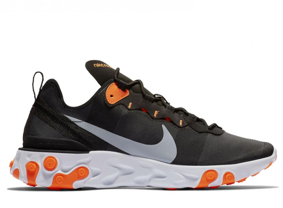 nike react element 55 orange black